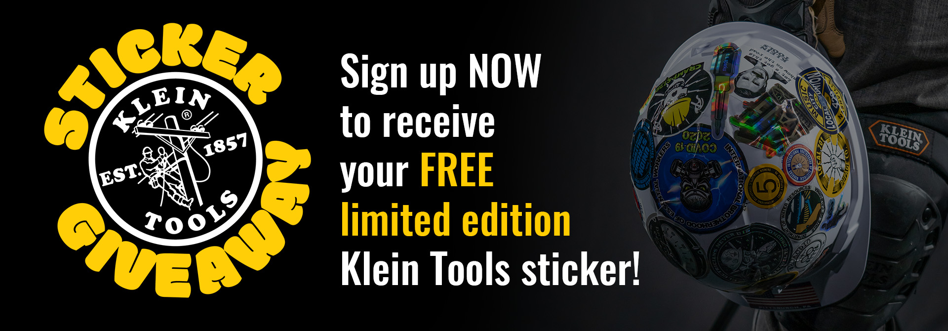 tradesman club free sticker giveaway advertisement